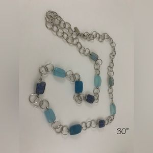 Chain necklace and earring set